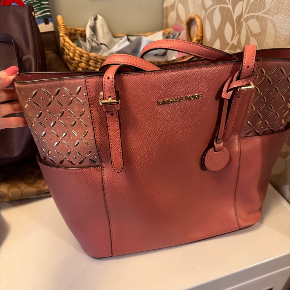 Michael Kors Dusty Rose Leather Tote